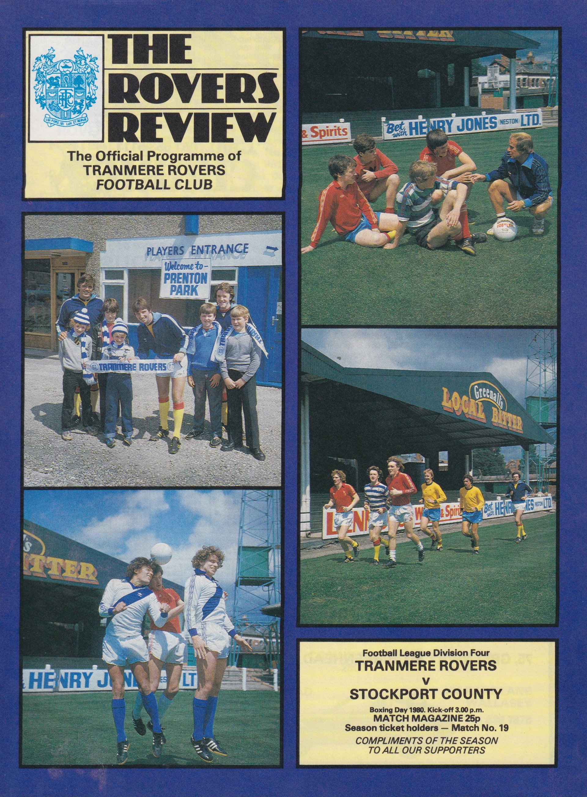 Tranmere Rovers v Stockport County match programme